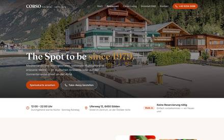 CORSO Sölden — restaurant page
